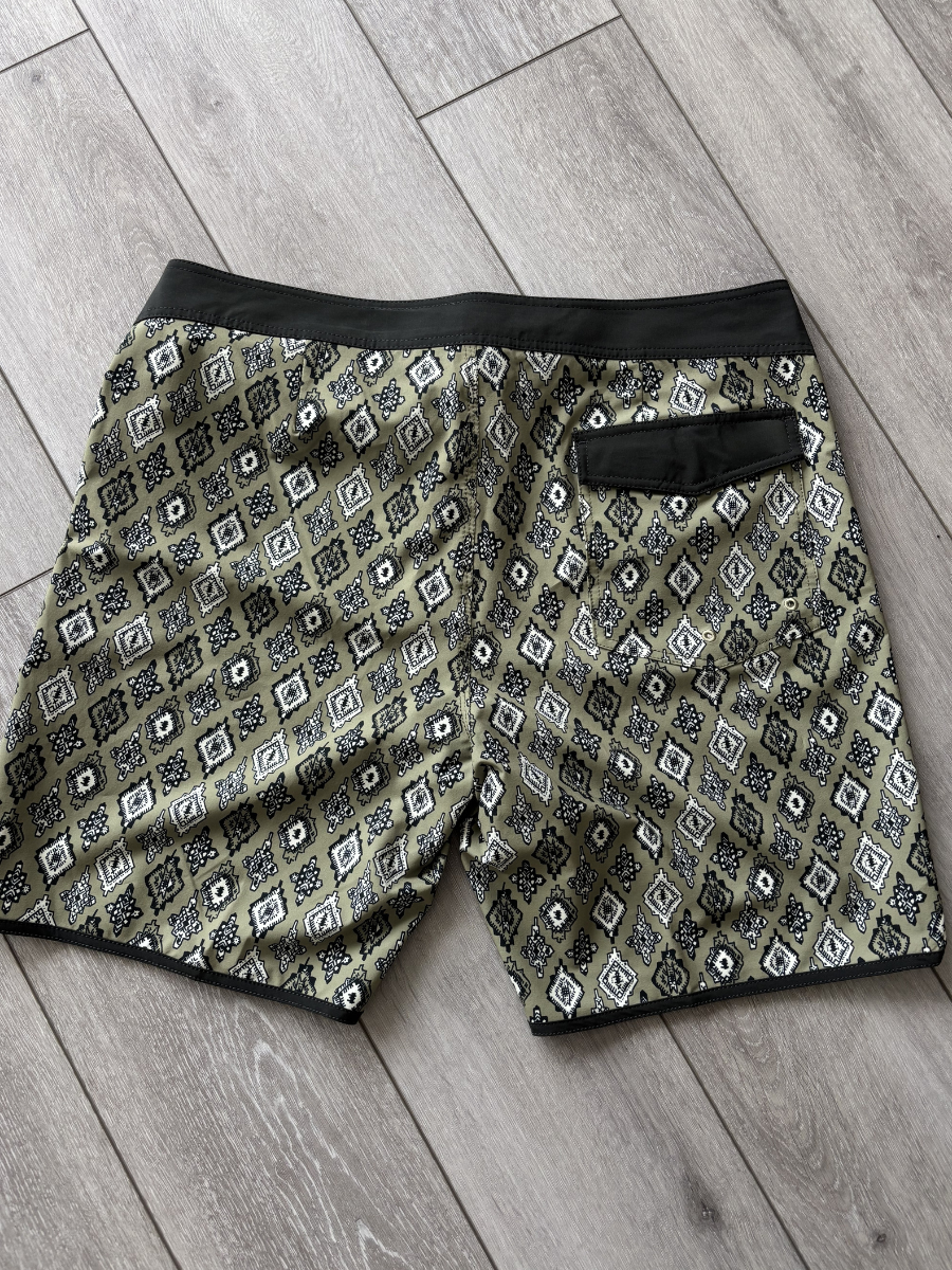 Aztec Diamond Swim Shorts – Olive Noir Edition