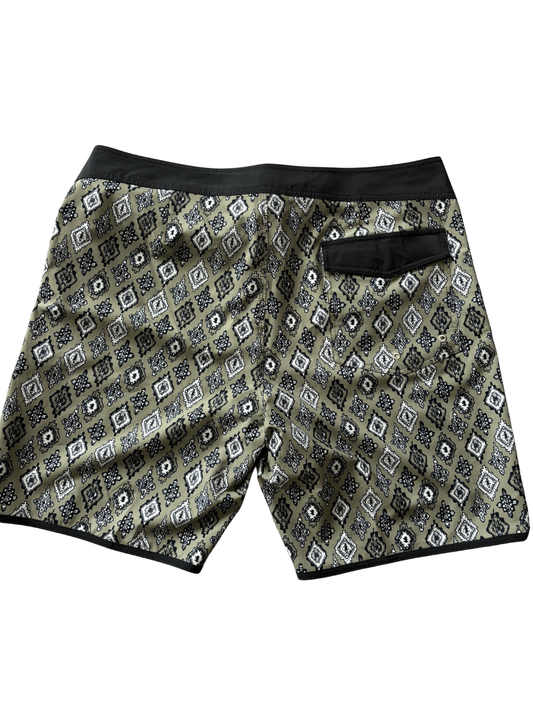 Aztec Diamond Swim Shorts – Olive Noir Edition
