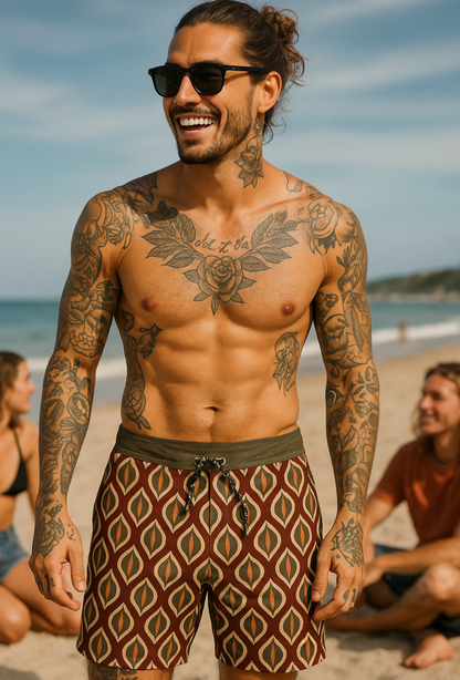 Tribal Geo Swim Shorts – Earth Edition