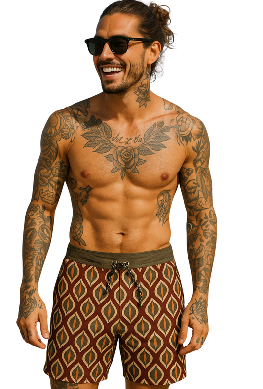 Tribal Geo Swim Shorts – Earth Edition