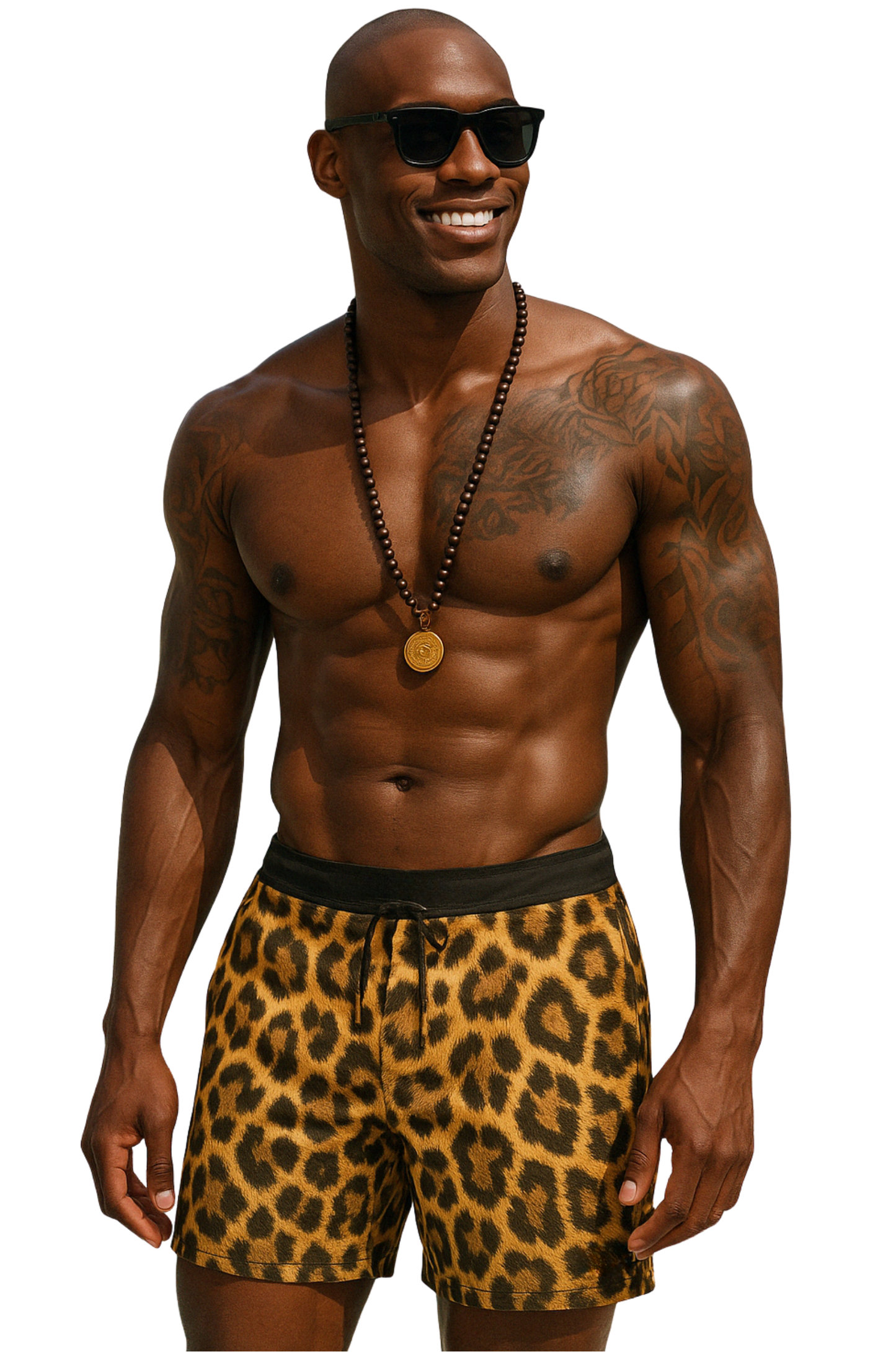 Golden Leopard Swim Shorts – Luxe Edition