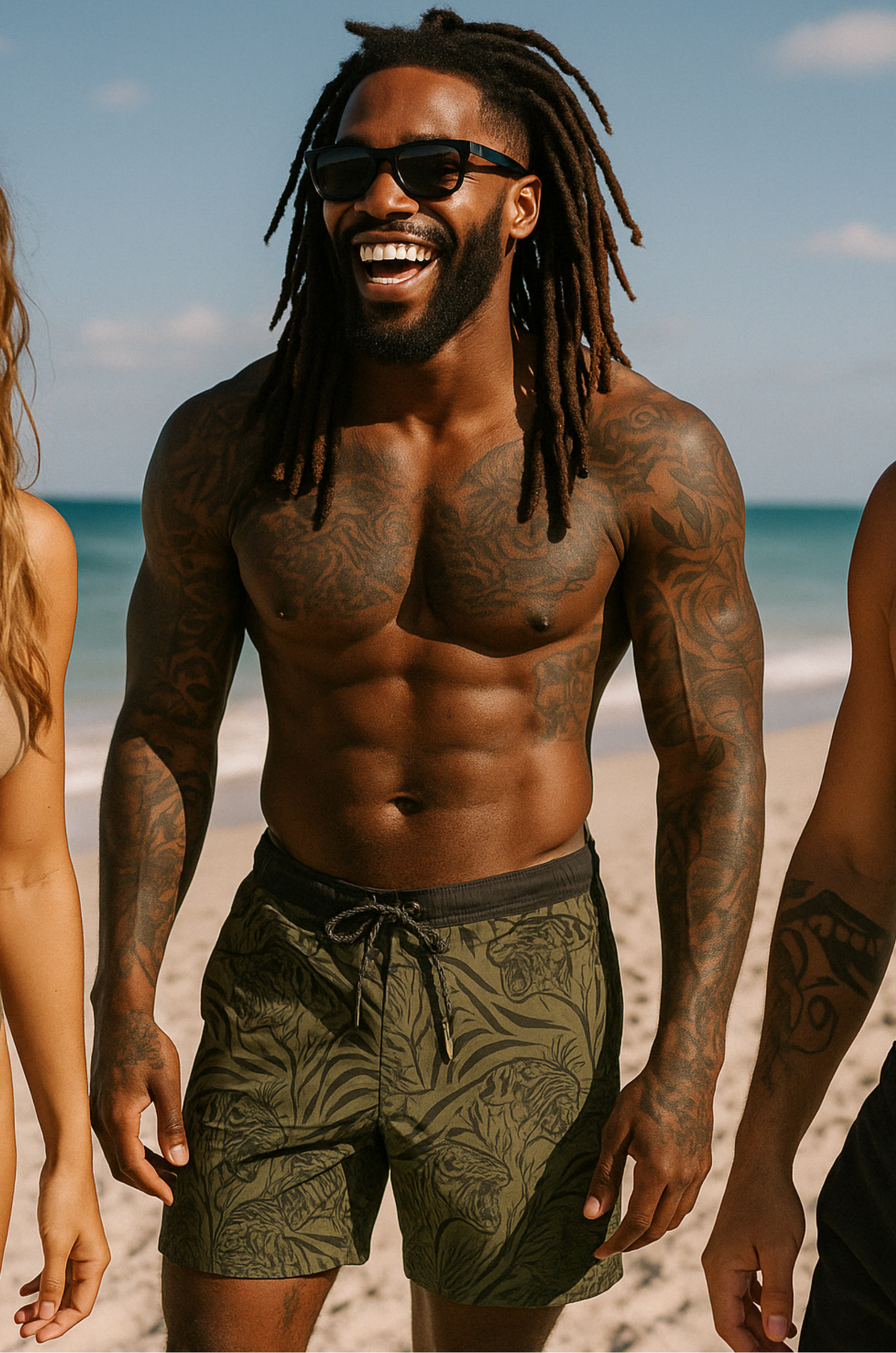 Jungle Spirit Swim Shorts – Olive Edition