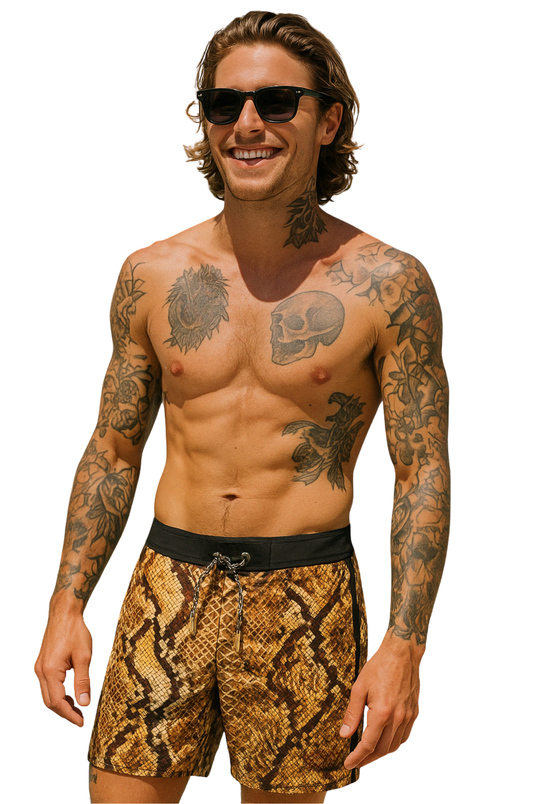 Python Luxe Swim Shorts – Snake Print Edition